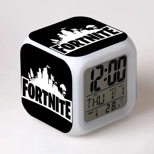 Fortnite Alarm Clock Cute Fashion Cartoon Personalized Creative Kawaii Minimalist LED Alarm Clock Gift for Friends' Birthday