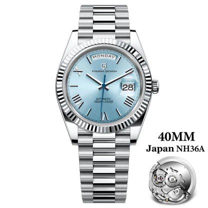 PAGANI DESIGN 2024 New DD40 NH36A Men's Watches Luxury Automatic Mechanical Watch For Men AR Sapphire Glass Date Wristwatch Men