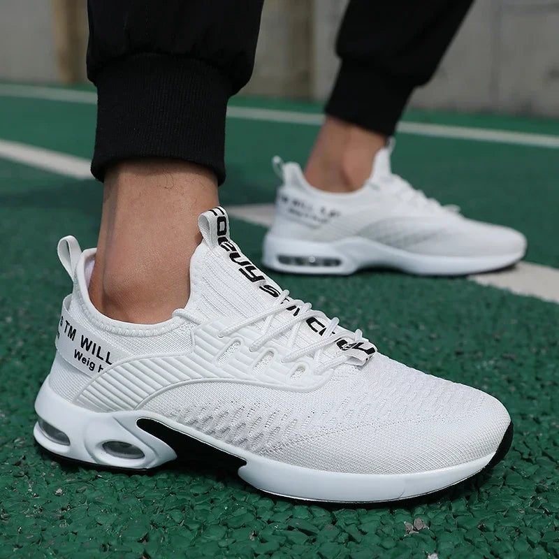 Sommer herresko i mesh, afslappede sportssko, forår/sommer-sko, tennis, letvægts-vandresko, sorte sneakers, populært produkt