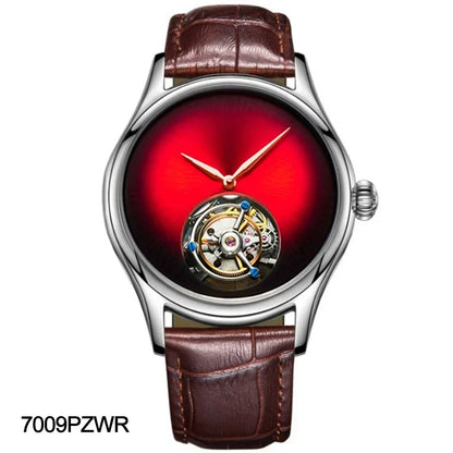AESOP Flying Tourbillon Skeleton Watch For Men Mekanisk vattentät herrklocka Lyxigt urverk Rostfritt stål