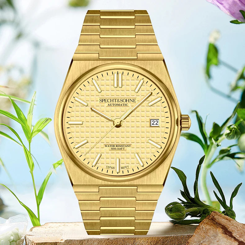 2026 New 37MM SPECHT&SOHNE Men Automatic Mechanical Watches Japan 8215 Movt Sapphire Ice Blue Stainless Steel Relogio Masculino