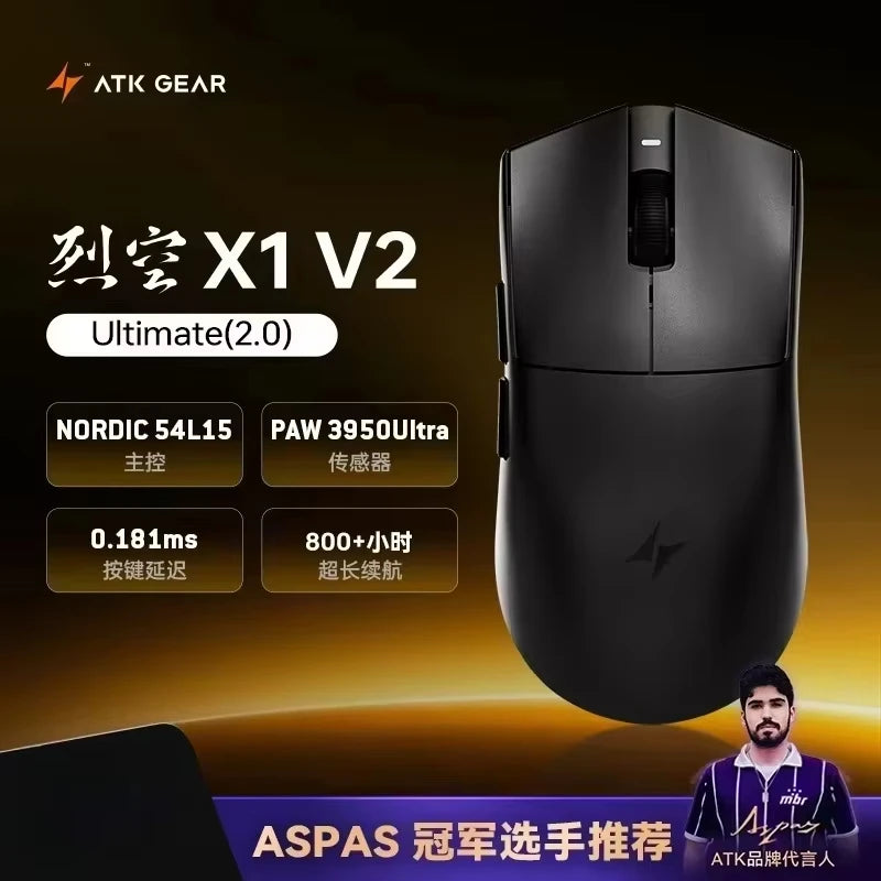 ATK Blazing Sky X1/X1V2 trådløs gamermus 8K med lav latenstid, letvægts FPS Liekong e-sport gamingmus, brugerdefineret pc-tilbehør