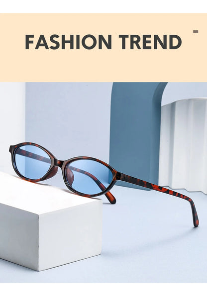 1/4pcs New Casual Elliptical Sunglasses Female Multi Color Frame Glasses Fashion Small Frame Design UV400 Sun Glasses Unisex