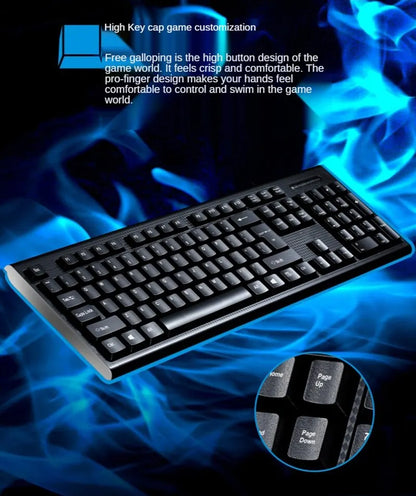 Teclado individual Q9 USB de conector quadrado para escritório e casa, PS2 de conector redondo, com fios, para computador de secretária