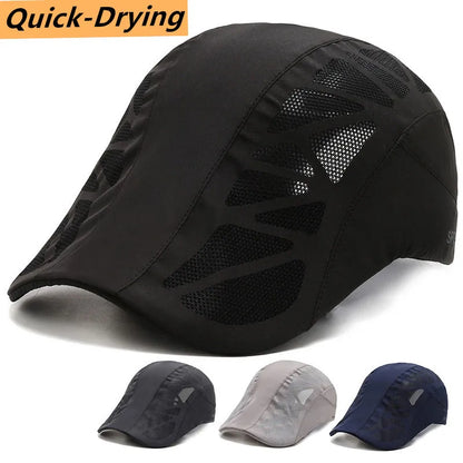 Unisex SPORTS betűs nyomtatású, gyorsan száradó baseball sapka, napszemüveg, szabadtéri nyári, lélegző hálós napellenző sapka, beret, napellenző, golf sapka
