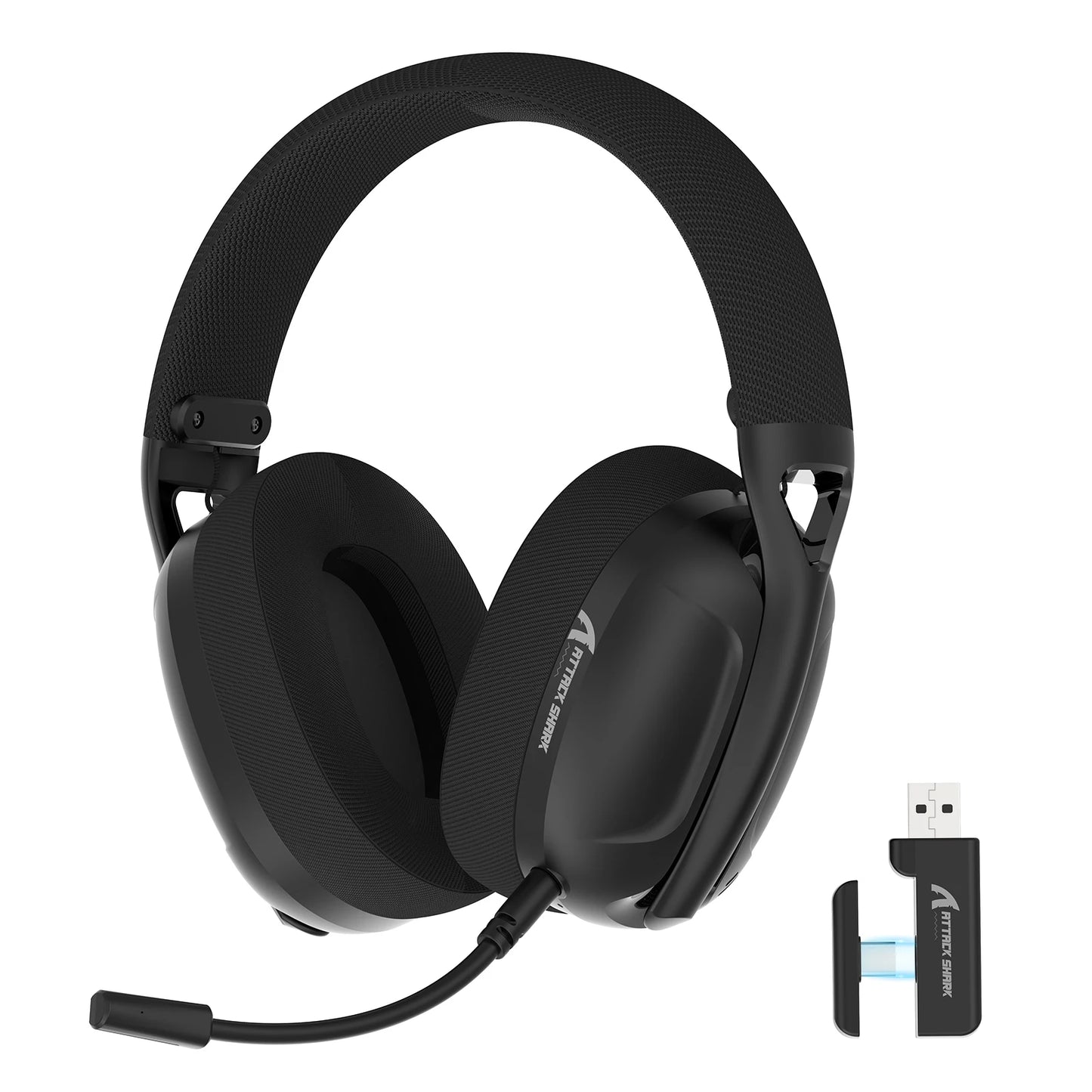 ATTACK SHARK L80 Ultra-Light Tri-Mode Gaming Headset Lightweight Wireless 600mAh battery for PC/PS4/PS5/Switch/Xbox