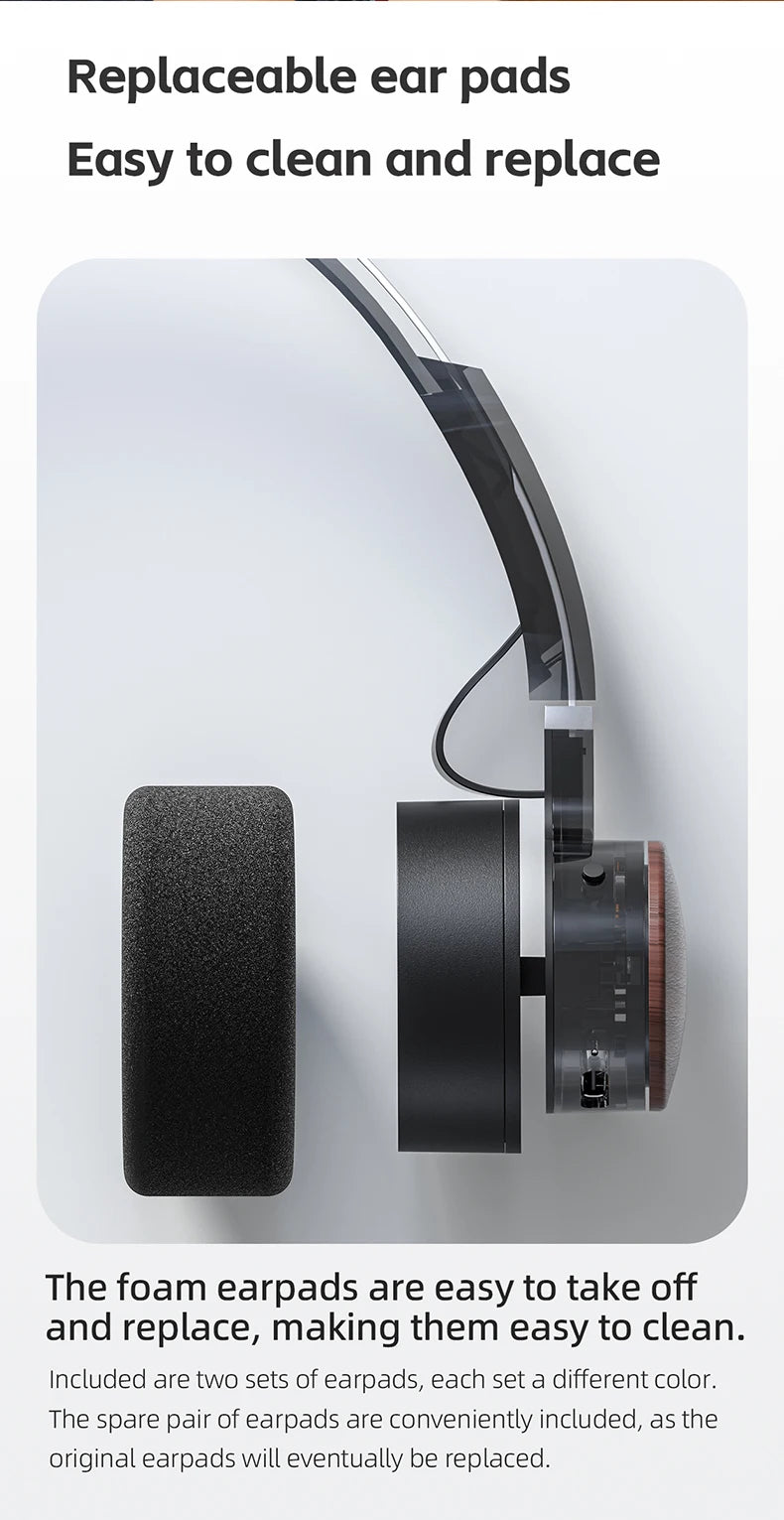 FIIO EH11 On-Ear-Bluetooth-Kopfhörer – Hi-Res LDAC kabelloses Bass-Headset, 30H Akku, Dual-Device-Verbindung & leichtes Retro-Design