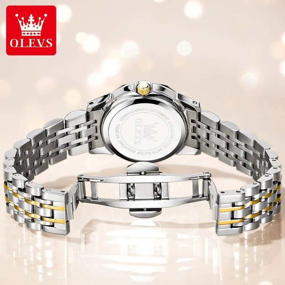 OLEVS 9970 Men’s Watch – Stylish model with digital dial, date and day display, water-resistant, luminescent, quartz – Original luxury watch