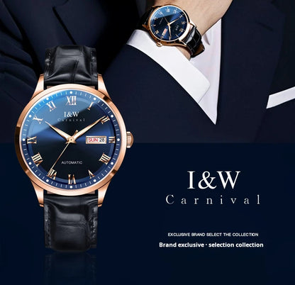 Carnival Brand High-end Series I&W Mechanical Watches Luxury Sapphire MIYOTA Movement Automatic Watches HD Luminous Reloj Hombre