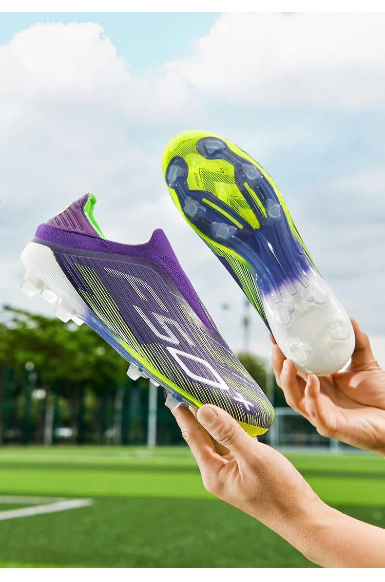 Nauji vyriški futbolo bateliai dirbtinei vejai, patogūs, itin lengvi futbolo batai, neslystantys sportiniai FG bateliai žolei, salės futbolui, suaugusiesiems, neslystantys