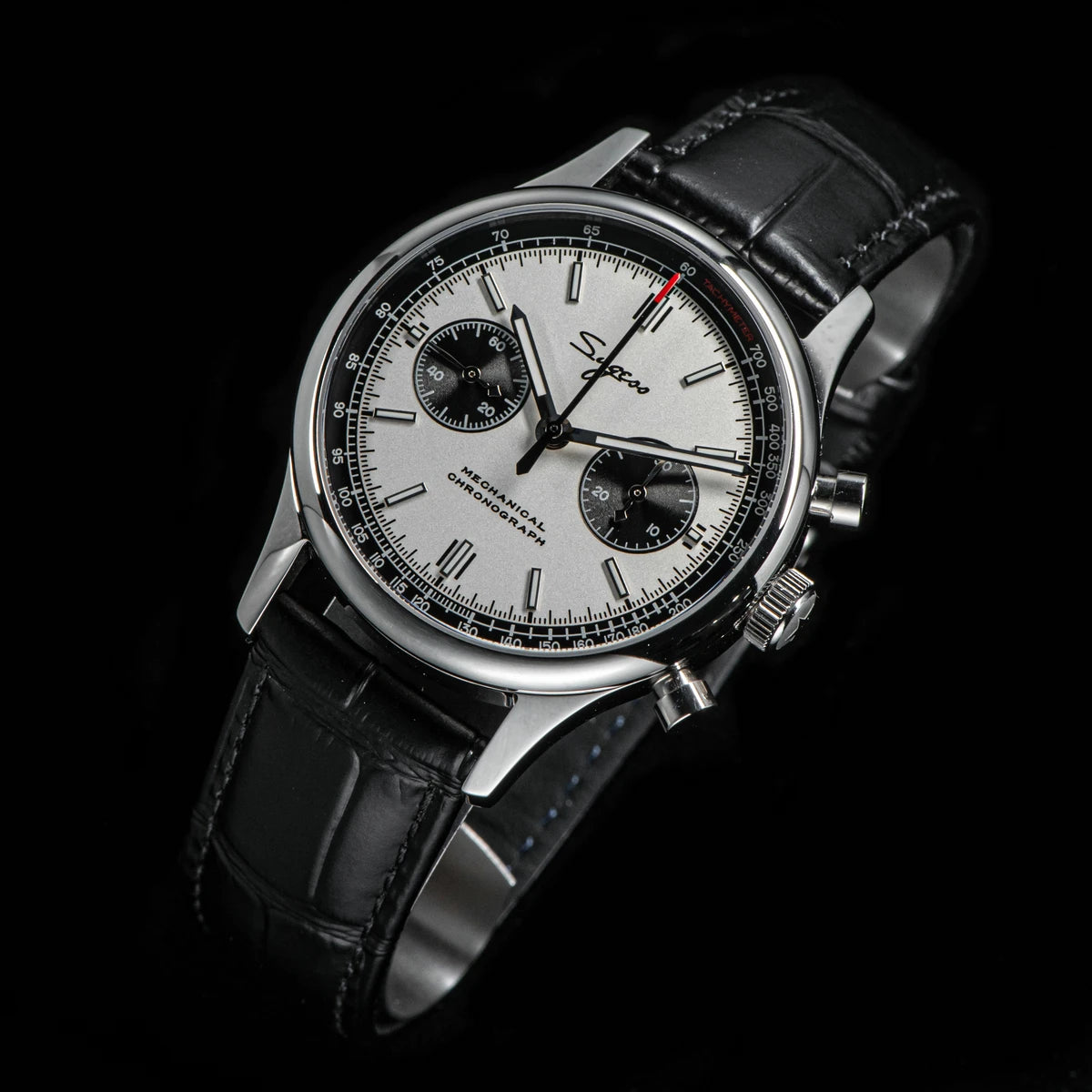 40mm Men Army Watch 1963 Pilot Mechanical Sugess Panda Wristwatch Sapphire Air Force Watches Chronograph Official ST1901Movement