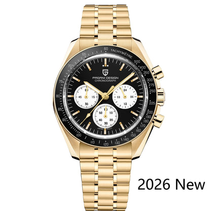 2026 New PAGANI DESIGN Mens Watches Panda Moon Watch Luxury Quartz Watch For Men Automatic Date Sport Chronograph Wristwatch Men