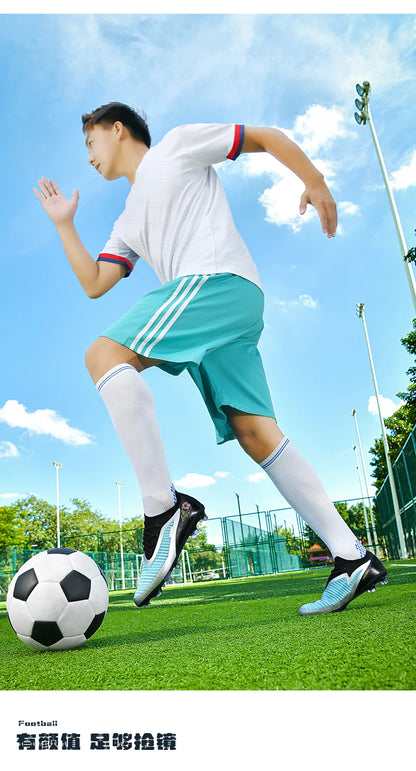 Pánske futbalové kopačky, športová futbalová obuv, outdoorové kopačky, dospelí, protišmykové, chlapčenské, s dlhými hrotmi, tréningové, priedušné, na zápas, pohodlné