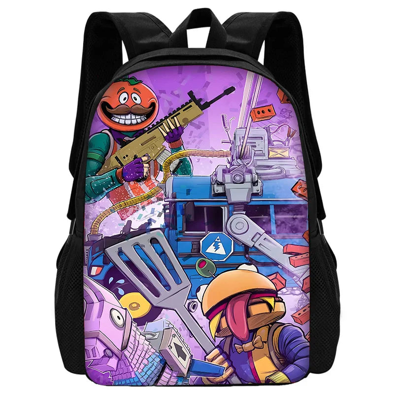 Hot-Game-Shooter-Fortnites-Kinderrucksack für Jungen und Mädchen, Schüler-Geburtstagsgeschenk, Unisex-Schultasche für Kinder, langlebiger Camping-Rucksack