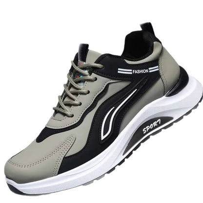 Modne męskie buty sportowe w koreańskim stylu, sznurowane, casualowe, do biegania, wygodne, oddychające, z grubą podeszwą