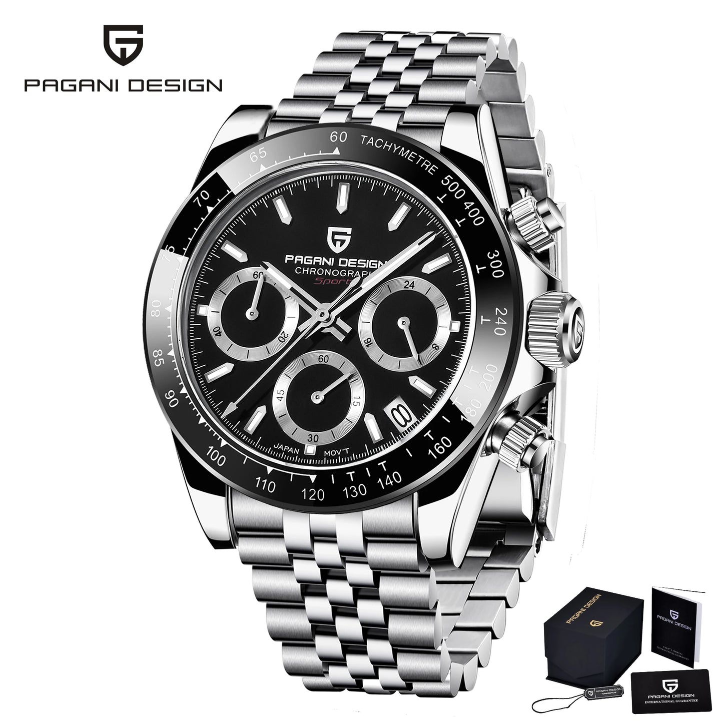 2026 New PAGANI DESIGN Chronograph Luxury Quartz Wrist Watch For Men Automatic Date 100M Waterproof JAPAN VK63 Movt Reloj Hombre