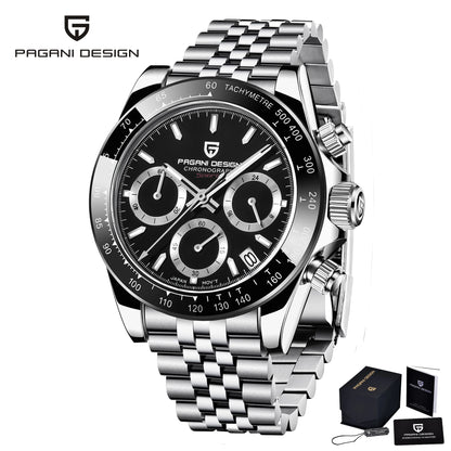 2026 New PAGANI DESIGN Chronograph Luxury Quartz Wrist Watch For Men Automatic Date 100M Waterproof JAPAN VK63 Movt Reloj Hombre