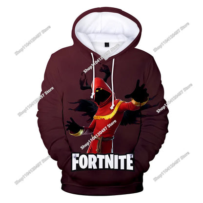 Fortnites Cosplay Sweatshirt Game 3D Printed Unisex Hoodie Casual Coat Anime Peripheral Kawaii Jacket Children Clothing Gifts