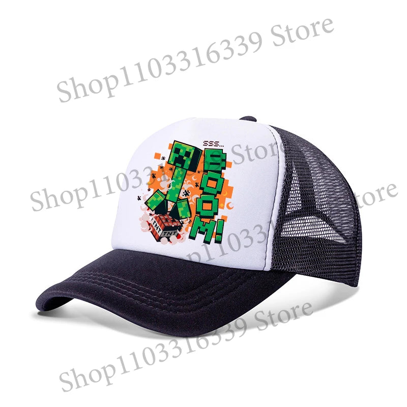 New Game Theme Hat Man Baseball Cap Male Sunshade Sunscreen Cap Minecrafted Fashion Hip Hop Caps Leisure Net Hats Birthday Gift