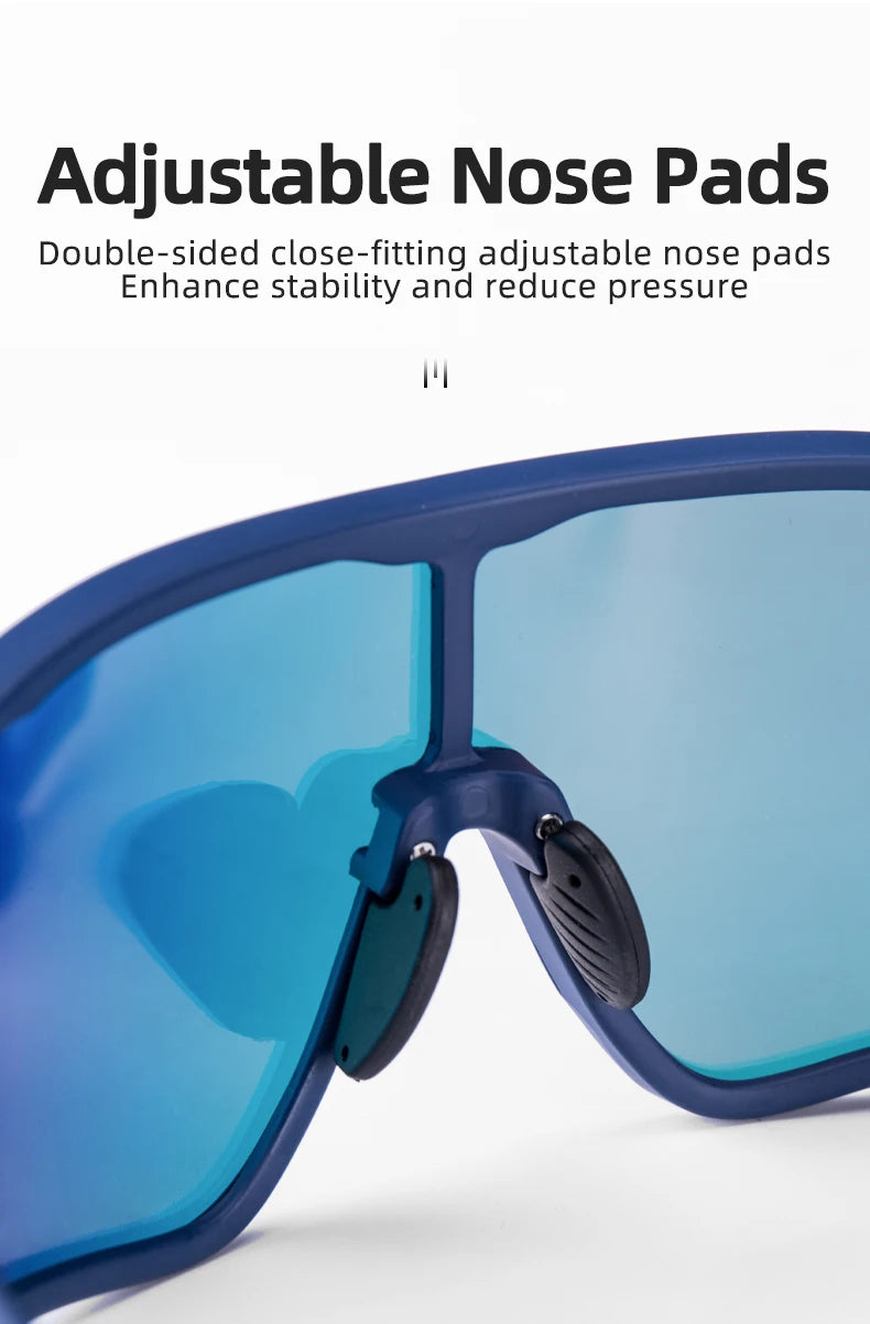 ROCKBROS Polarized Bike Glasses UV400 Sun Protection Cycling Sunglasses Ultralight Large Frame MTB Road Bicycle Eyewear Glasses