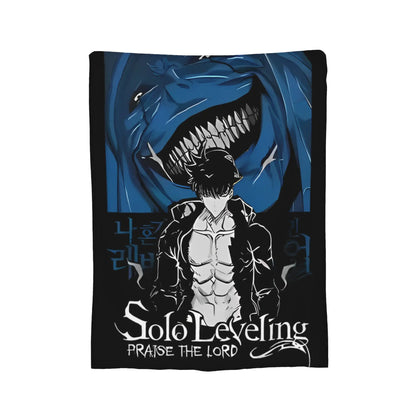Solos Levelings Vintage Anime Plush Blankets  Awesome Throw Blanket for Home 125*100cm Bedspread,