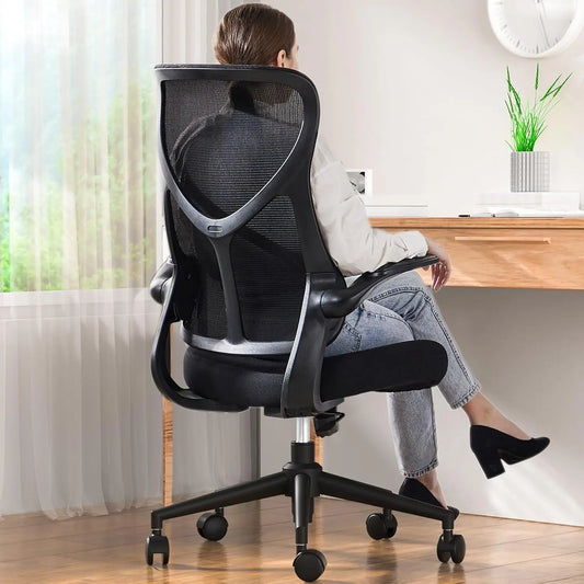 Aptliton Ergonomic Office Chair with Breathable Mesh Back, Thick Padded Seat, Adjustable Height & Tilt Lock, Swivel Computer Desk