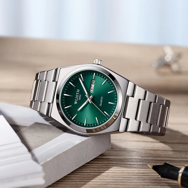 Man Watch Quartz Watch Luxury Waterproof Luminous Date Week Stainless Steel Men's Watch Male relógios masculino reloj hombre