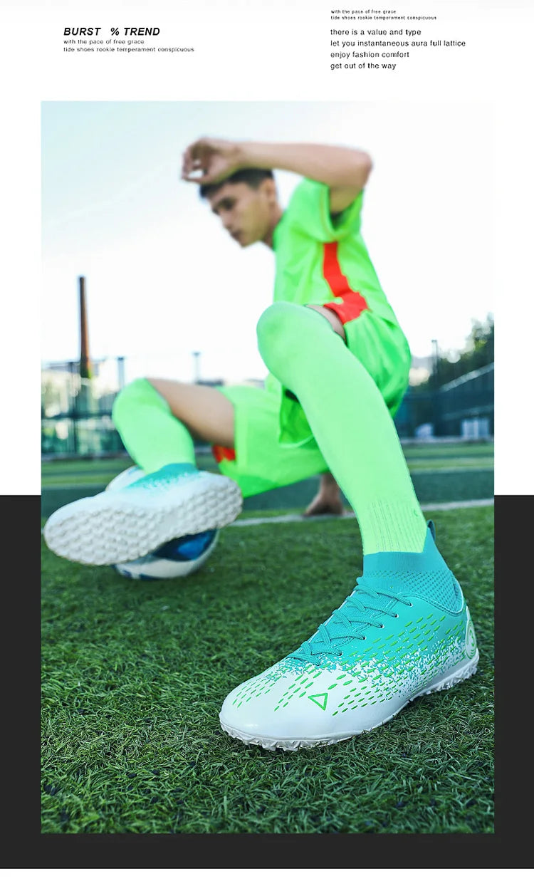 Teenage Adult Football Shoes New Fashion Large Size Sneakers Outdoor Professional Competition Training Football Footwear 31-48
