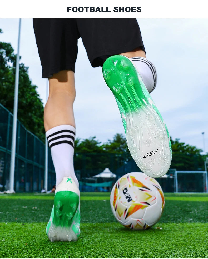 New Men's Football Boots Non-Slip Boys Outdoor Hot-Selling Soccer Shoes Grass Match Sneakers High-Quality Cleats High-Top Lightweight