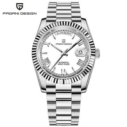 2026 New PAGANI DESIGN Enamel Dial DD36 Luxury Silver Gold Automatic Watch For Men AR Sapphire crystal Mechanical Wristwatch Men