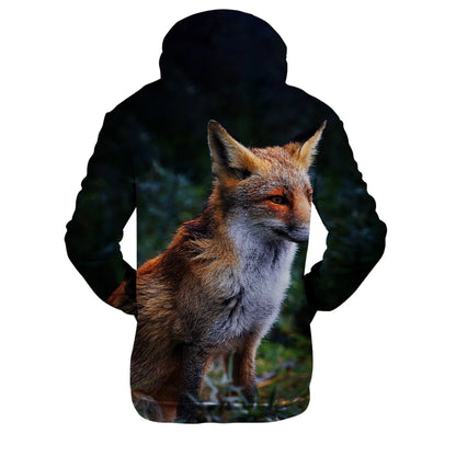 Sudaderas con capucha y sudaderas casuales con estampado 3D de zorro, cómodas y originales, estilo hip hop popular, para hombre/mujer y adulto/niño