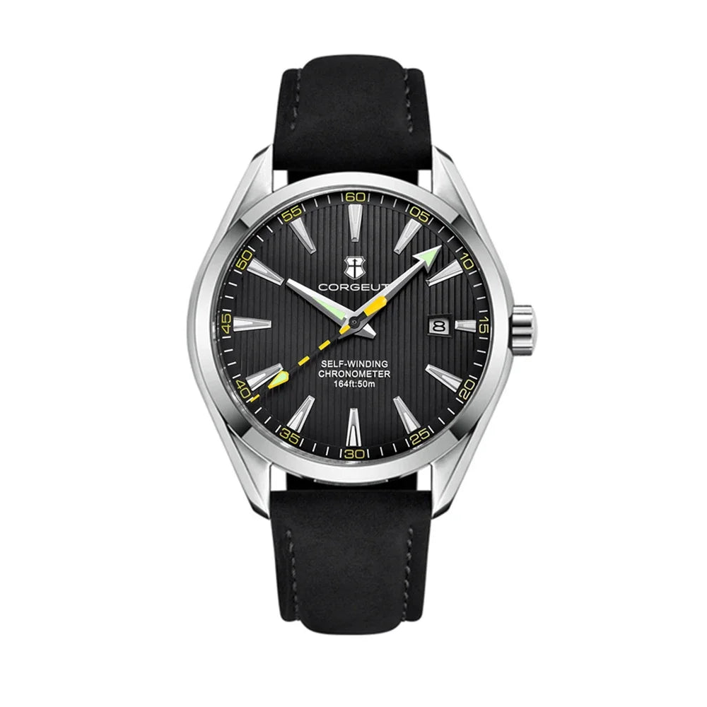 Corgeut 41mm Luxury NH35 Movement Men's Sport Clock Automatic Relogio Masculino Mechanical Wristwatch Sapphire Steel Band Men's Watch