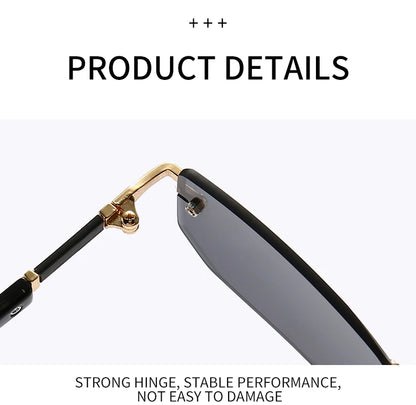 10 Pairs Per Set Wholesale Sunglasses For Women Fashion Rectangle Rimless Outdoor Eyewear Simple Casual Square Sun Glasses