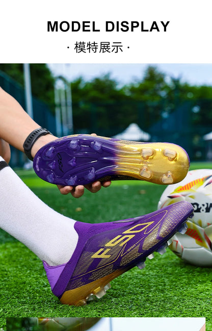 New Men's Football Boots Non-Slip Boys Outdoor Hot-Selling Soccer Shoes Grass Match Sneakers High-Quality Cleats High-Top Lightweight