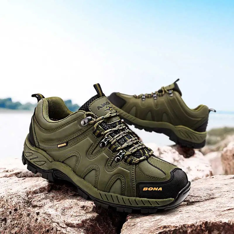 BONA nyhed i klassisk stil – vandresko til mænd med snørebånd, sportssko til mænd, udendørs jogging-, trekking- og sneakersko