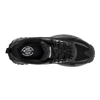 Fittington Wide Sneakers for Men Slip-on Hiking Shoes Soft Comfortable Men Running Shoe Slip Resistant Walking Shoes with Arch