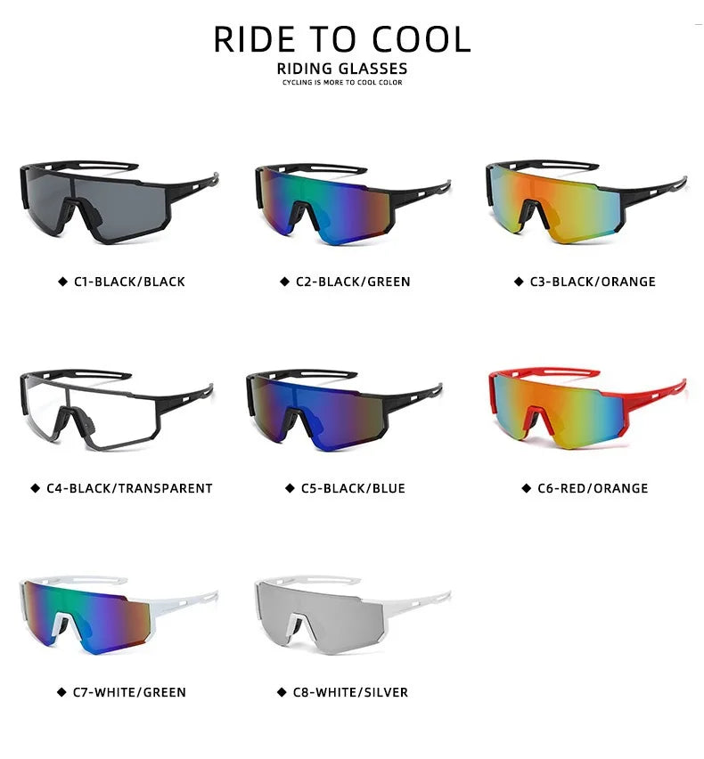 Polarised Sunglasses Cycling Goggles UV400 Cycling Eyewear Men's Women's Sports Glasses Bicycle Protective Eyewear Cycling Gear