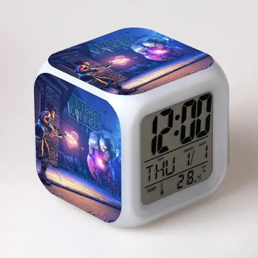 Fortnite Alarm Clock Cute Fashion Cartoon Personalized Creative Kawaii Minimalist LED Alarm Clock Gift for Friends' Birthday