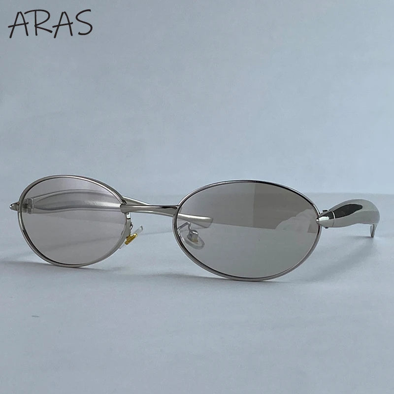Sexy Small Oval Punk Sunglasses Women 2026 Luxury Vintage Steampunk Metal Frame Sun Glasses For Ladies Trendy Traveling Shades
