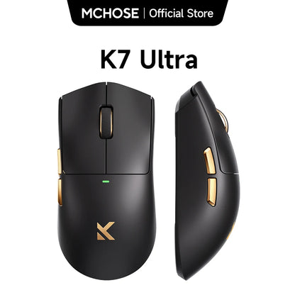 MCHOSE K7 Ultra bezdrátová herní myš PAW3950, duální frekvence dotazování 8K, lehká konstrukce, magnetický bezdrátový nabíjecí dok, e-sport a kancelář