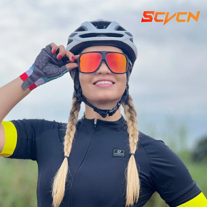 Scvcn Polarized Fishing Sunglasses Outdoor Sport Entertainment Glasses Outdoor Cycling Road Bike UV400 Protective Frame Glasses