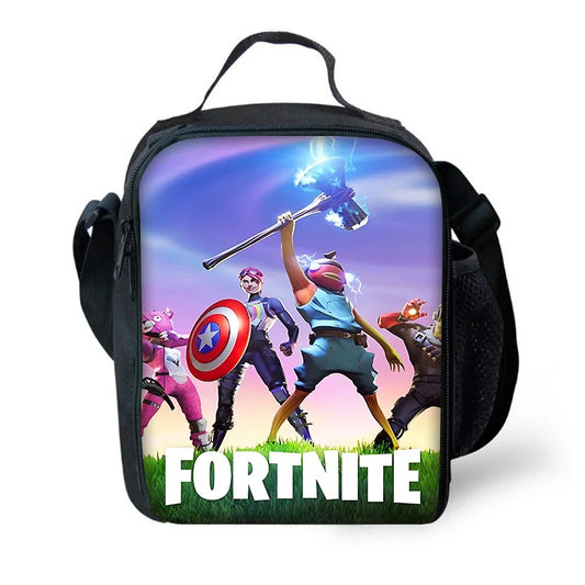 Child Insulated Large Capacity Hot Game F-FortniteS Bag for Boy Girl Student Outdoor Picnic Resuable Thermal Cooler Lunch Box