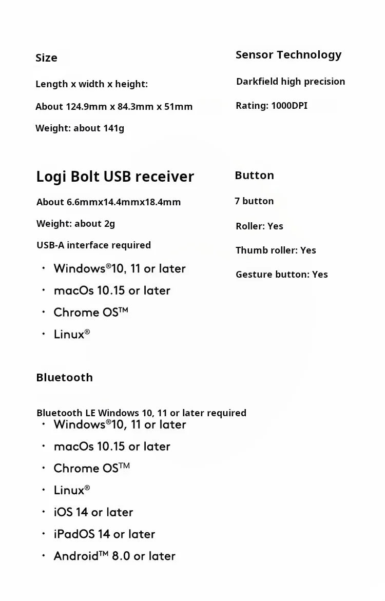 Mouse Logitech MX Master 3S wireless Bluetooth Softtone per ufficio, mouse ergonomico professionale per ufficio