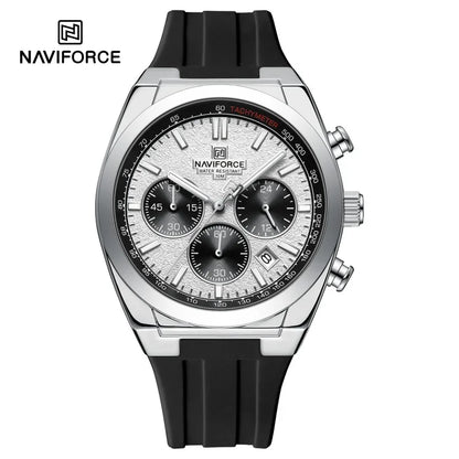 Ανδρικό ρολόι χειρός NAVIFORCE – Πολυτελές και σπορ στυλ, μηχανισμός χαλαζία, ένδειξη 24 ωρών, παράθυρο ημερομηνίας, χρονογράφος, αδιάβροχο – Ιδέα για δώρο για άνδρες