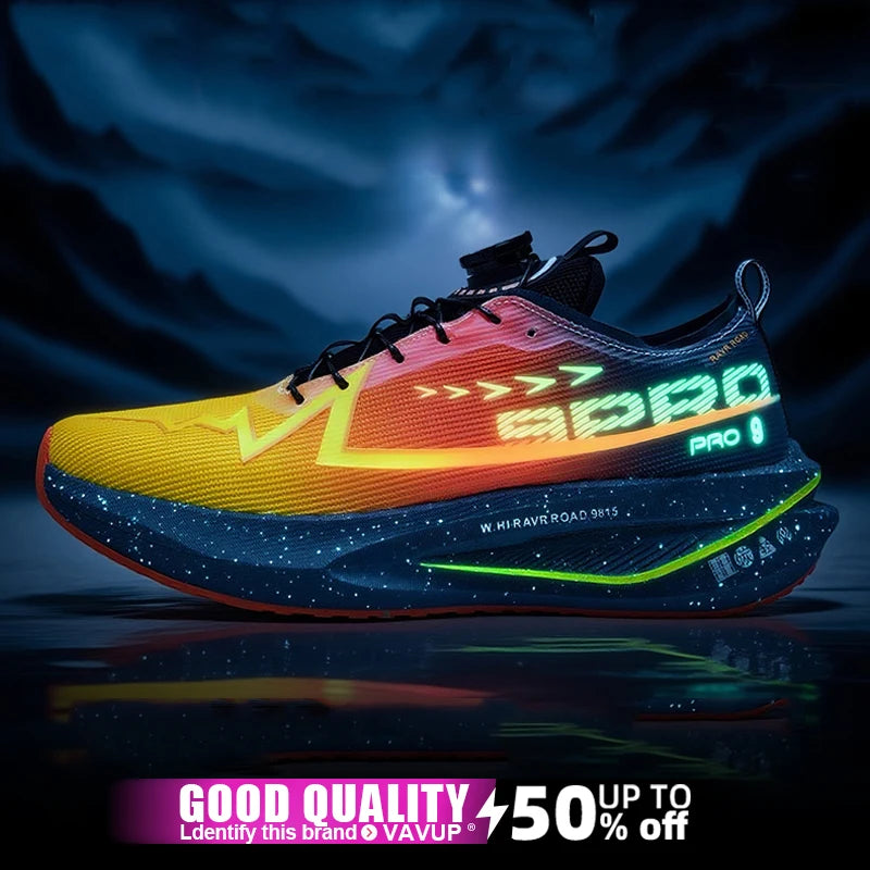 Laufschuhe für Herren mit Carbonplatte, Spezial-Sportschuhe, atmungsaktiv, leicht, bequeme rutschfeste Marathon-Sneaker für Damen