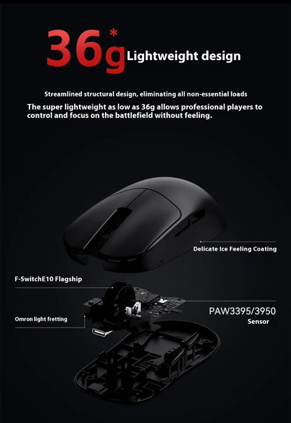 ATK VXE VGN MAD R Major Ultra-Lightweight Wireless Gaming Mouse, Ergonomic Dual-Mode Wireless Mouse with PAW3395 Sensor for Esports, Office & Gaming