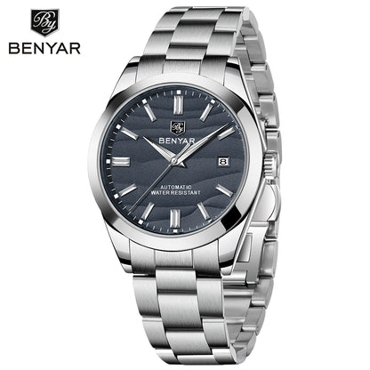 BENYAR Top Sand Series 40mm Hot Selling Mechanical Watch 316L Stainless Steel Simple 5 Bar Waterproof Automatic Men's Watch