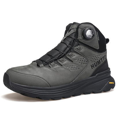 HUMTTO Leather Shoes for Men Winter Camping Outdoor Men's Sports Shoes Breathable Trekking Boots Man Non-slip Hiking Sneakers