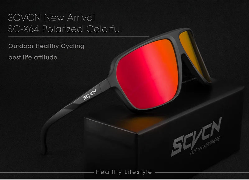 Scvcn Polarized Fishing Sunglasses Outdoor Sport Entertainment Glasses Outdoor Cycling Road Bike UV400 Protective Frame Glasses