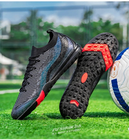Men Professional Soccer Shoes FG/TF Football Boots Cleats Breathable Non-Slip Training Sneakers for Outdoor Grass Turf  Footwear